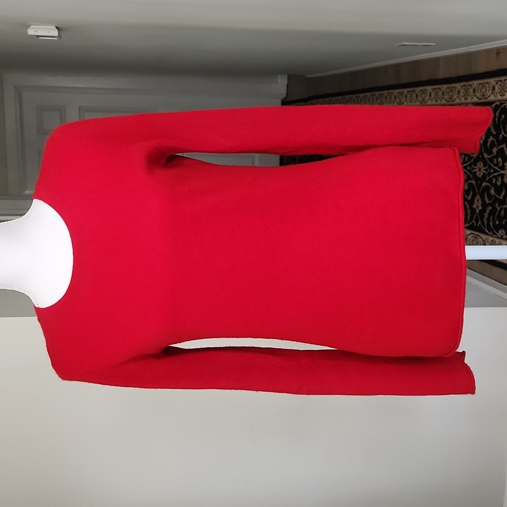 Old Navy 100% Cashmere Sweater Red Long Sleeve Crewneck Y2K M